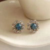 Bông tai Zircon Pháp retro màu xanh đậm – Sang trọng, độc đáo, chỉ 119.505₫ 4