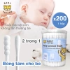 Bông Tăm Cao Cấp BABY TATTOO Đầu Mini An Toàn Cho Bé 200 Cái Giá Ưu Đãi 59.000 VND 10