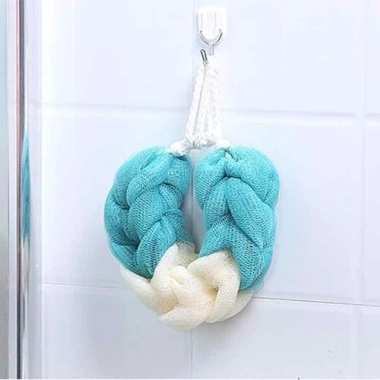 Bông Tắm Happy Màu Ngẫu Nhiên Dài, Búi, Tạo Bọt Cao Cấp, Mềm Mại Dịu Nhẹ Da - Mta-Mart2 2