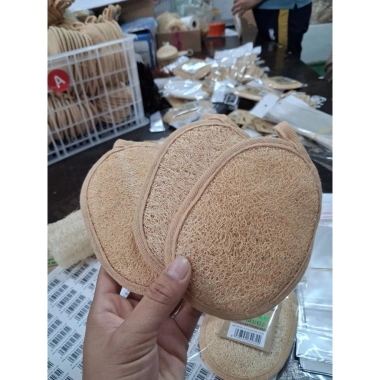 Bông Tắm Xơ Mướp 1 Mặt KB Ecolife - Làm sạch dịu nhẹ, dưỡng da tự nhiên, giá 27.000₫