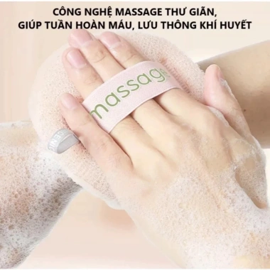 Bông Tắm Xơ Mướp ms420 - Tẩy tế bào chết, da mềm mại, đai tay cao cấp, 23.000 VND