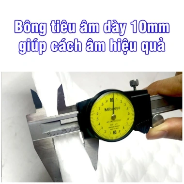 Bông tiêu âm cách âm chống ồn keo dán sẵn tiện lợi 80x50cm dày 10mm - 85.000₫