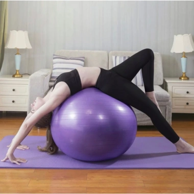Bóng yoga TRƠN 85cm Gym Ball cao su cao cấp, công nghệ chống nổ, kèm bơm 3 Bóng yoga TRƠN 85cm Gym Ball cao su cao cấp, công nghệ chống nổ, kèm bơm 3