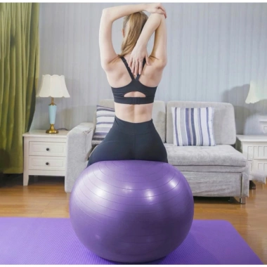 Bóng yoga TRƠN 85cm Gym Ball cao su cao cấp, công nghệ chống nổ, kèm bơm
