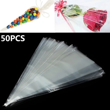 BONGORY 50 túi giấy bóng kính hình tam giác - Đóng gói bánh kẹo tiện lợi, giá chỉ 32.724 VND 8