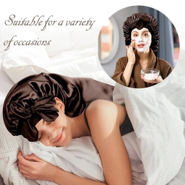 Bonnet Nữ NLINNI Dài Mịn Dây Buộc Co Giãn Lớn Tóc Xoăn Tự Nhiên Giá 108.000