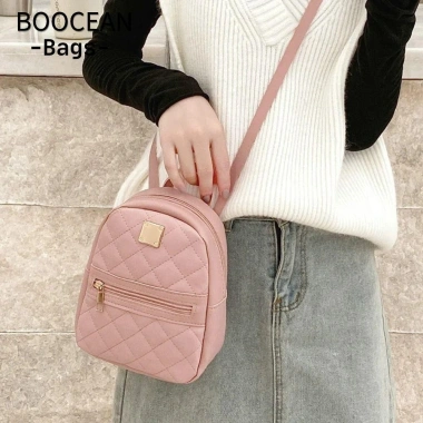 BOOCEAN Ba lô Mini nữ da PU thêu Lingge, túi du lịch dung tích lớn - Giá 59.832₫
