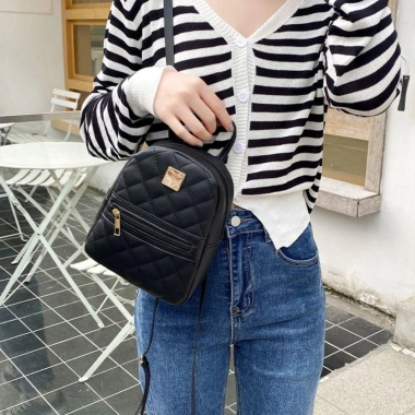 BOOCEAN Ba lô Mini nữ da PU thêu Lingge, túi du lịch dung tích lớn - Giá 59.832₫ 5