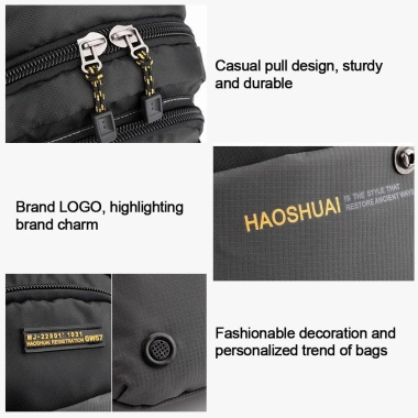 BOOCEAN Ba lô nam nhỏ Nylon nhẹ, Daypack túi đeo chéo du lịch - Giá ưu đãi 218k 7