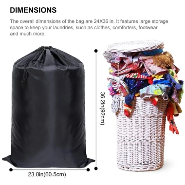 BOOCEAN Túi giặt & Ba lô giặt đen chống thấm, đa năng, gập, dây rút polyester 2