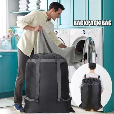 BOOCEAN Túi giặt & Ba lô giặt đen chống thấm, đa năng, gập, dây rút polyester 5