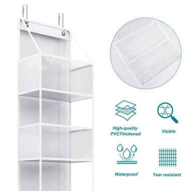 BOOCEAN Túi treo đa chức năng nhiều lớp trong suốt, lưu trữ rắn gọn, gắn sau cửa - 107.460₫ 4