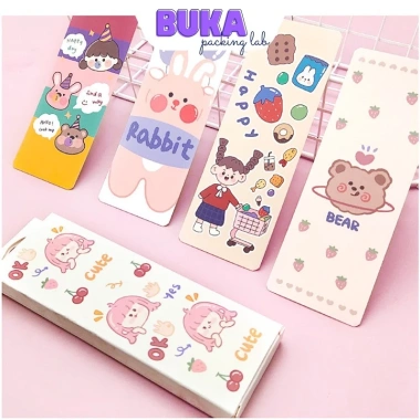 Bookmark kẹp sách giấy cứng hoạt hình đáng yêu - Bullet Journal, quà tặng, thiệp, chỉ 9.000đ 2
