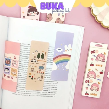 Bookmark kẹp sách giấy cứng hoạt hình đáng yêu - Bullet Journal, quà tặng, thiệp, chỉ 9.000đ 3