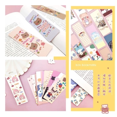 Bookmark kẹp sách giấy cứng hoạt hình đáng yêu - Bullet Journal, quà tặng, thiệp, chỉ 9.000đ 4