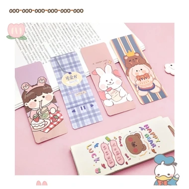 Bookmark kẹp sách giấy cứng hoạt hình đáng yêu - Bullet Journal, quà tặng, thiệp, chỉ 9.000đ 7