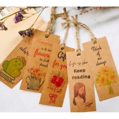 Bookmark Kraft Vintage Đánh Dấu Trang Sách, Tập Vở, Scrapbook, Bullet Journal - 3.000₫