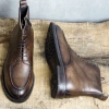 Boot nam ZANE cổ lửng da bê xám, zip kéo hông, mạnh mẽ - 6.337.500₫ 4