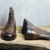 Boot nam ZANE cổ lửng da bê xám, zip kéo hông, mạnh mẽ - 6.337.500₫ 5