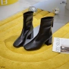 Boot nữ BEESHOES cổ thấp mũi tròn đế vuông cao 6 phân sẵn - màu đen kem giá 558,080₫ 3