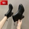 Boot nữ gót vuông cao 8cm cổ cao S128 đen, thời trang cá tính, 700k tặng nước hoa 4