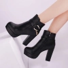 Boots da nữ cao cấp gót vuông phong cách Âu Mỹ - Giày công sở cao gót, giảm giá 475k 3