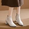 Boots nữ cao gót 8cm cổ ngắn, đế vuông mũi tròn - Thời trang công sở và dự tiệc 6
