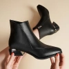 Boots nữ cao gót cổ ngắn mũi nhọn - Giày Martin thời trang Hàn Quốc, giá 429.000đ