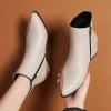 Boots nữ cao gót cổ ngắn mũi nhọn - Giày Martin thời trang Hàn Quốc, giá 429.000đ 3