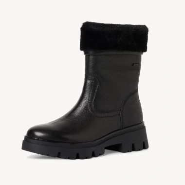 Boots Tamaris Comfort Da Nappa Đi Tuyết Cổ Lông Giữ Ấm Khóa Zip - Giá 945.000đ