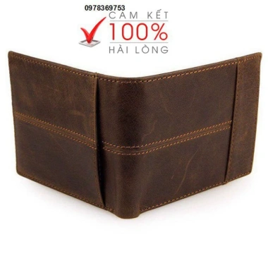 Bóp ví nam da bò cao cấp 1 đổi 1 trong 6 tháng, tặng nước hoa, chỉ 950.000₫