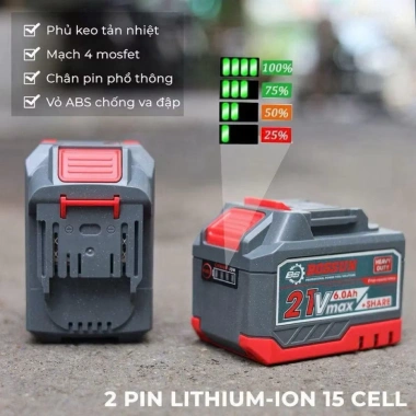 BOSHUN AG100Pro và Máy Siết Bulong 400Nm 2 Pin 15Cell Không Chổi Than - 483.000₫ 9