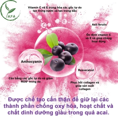 Bột Acai Berry Trắng Da 20 Gói Yafa - Giảm Mỡ, Giữ Dáng - Giá Ưu Đãi 29.202₫