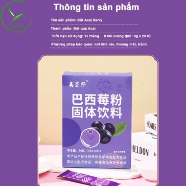 Bột Acai Berry Trắng Da 20 Gói Yafa - Giảm Mỡ, Giữ Dáng - Giá Ưu Đãi 29.202₫