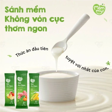 Bột ăn dặm Mămmy cho bé 6 tháng, chất xơ, lợi khuẩn, không táo bón 140g 95.079 VND 2 Bột ăn dặm Mămmy cho bé 6 tháng, chất xơ, lợi khuẩn, không táo bón 140g 95.079 VND 2