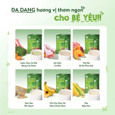 Bột ăn dặm Mămmy cho bé 6 tháng, chất xơ, lợi khuẩn, không táo bón 140g 95.079 VND