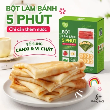 Bột ăn dặm Mămmy trộn sẵn - Bánh phụ dinh dưỡng cho bé 6 tháng, giá giảm 70.000₫