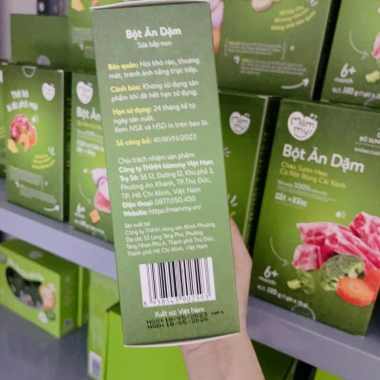 Bột ăn dặm trái cây mùa hè Mămmy sữa chuối đào, bổ sung vitamin cho bé yêu 140g