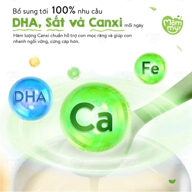 Bột ăn dặm trái cây mùa hè Mămmy sữa chuối đào vitamin cho bé yêu 140g