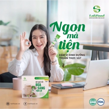 Bột Ăn Sáng Ngũ Cốc Lolifood 380g - Dinh Dưỡng, Tiện Lợi, Cho Người Ăn Kiêng, Giá 190.000 VND 5
