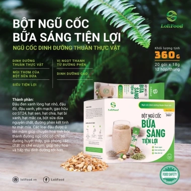 Bột Ăn Sáng Ngũ Cốc Lolifood 380g - Dinh Dưỡng, Tiện Lợi, Cho Người Ăn Kiêng, Giá 190.000 VND 9