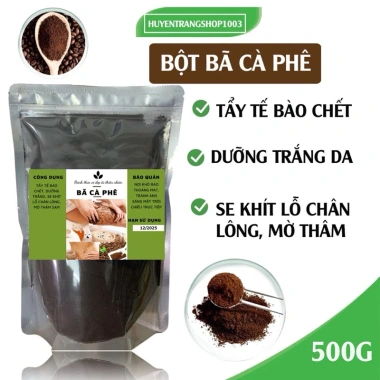 Bột bã cà phê 500g Handmade - Đắp mặt, tắm trắng, tẩy da chết nguyên chất, 28k