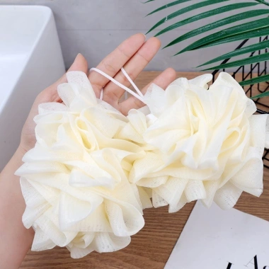 Bọt biển tắm ren hoa mềm mại, thân thiện da – Túi 2 trong 1 cho gel tắm & tẩy tế bào chết