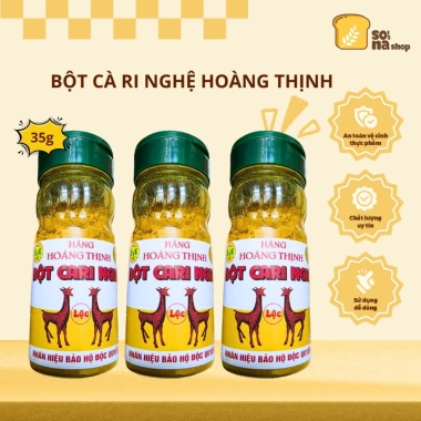 Bột Cà Ri Hoàng Thịnh 35g Gia Vị Tự Nhiên cho Cà Ri Gà Bò Xào Hải Sản Sốt Lẩu Giá chỉ 23.000đ