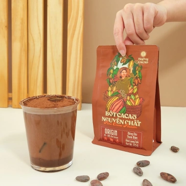 Bột cacao nguyên chất 100% - Dòng Origin thượng hạng [Túi giấy 250g, Túi zip 500g] - Heyday 3