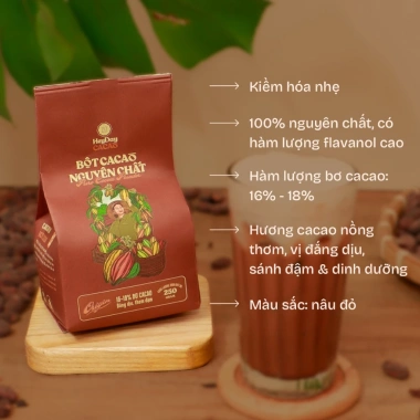 Bột cacao nguyên chất 100% - Dòng Origin thượng hạng [Túi giấy 250g, Túi zip 500g] - Heyday 9