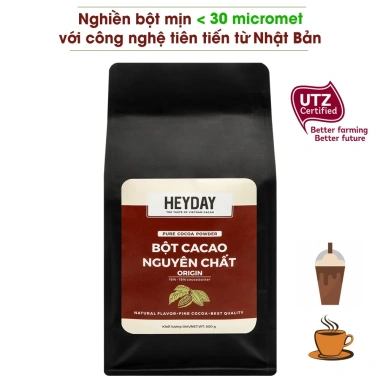 Bột cacao nguyên chất 100% - Dòng Origin thượng hạng [Túi giấy 250g, Túi zip 500g] - Heyday 12