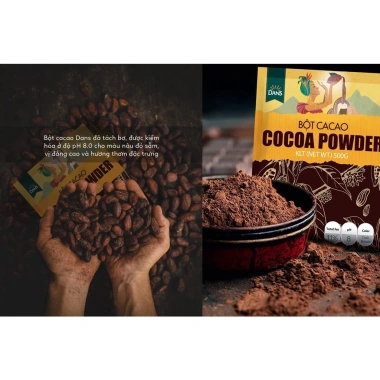 Bột cacao nguyên chất Dans 500g - Hương vị thơm ngon, giảm giá 16% chỉ 194.200₫ 2
