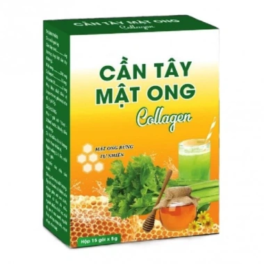 Bột Cần Tây Mật Ong Collagen Giảm Cân 20 gói - Sấy Lạnh, CMO, Giá 49k