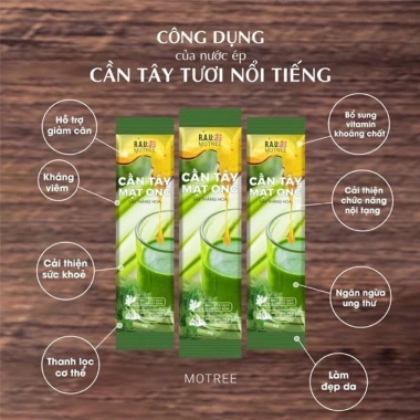 Bột Cần Tây Mật Ong Collagen Giảm Cân 20 gói - Sấy Lạnh, CMO, Giá 49k